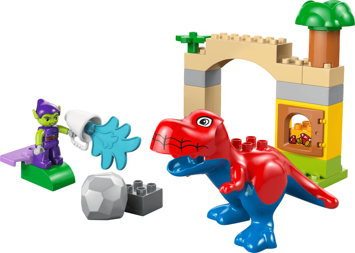 LEGO sættet Dinosaur Spidey-Rex vs. Green Goblin