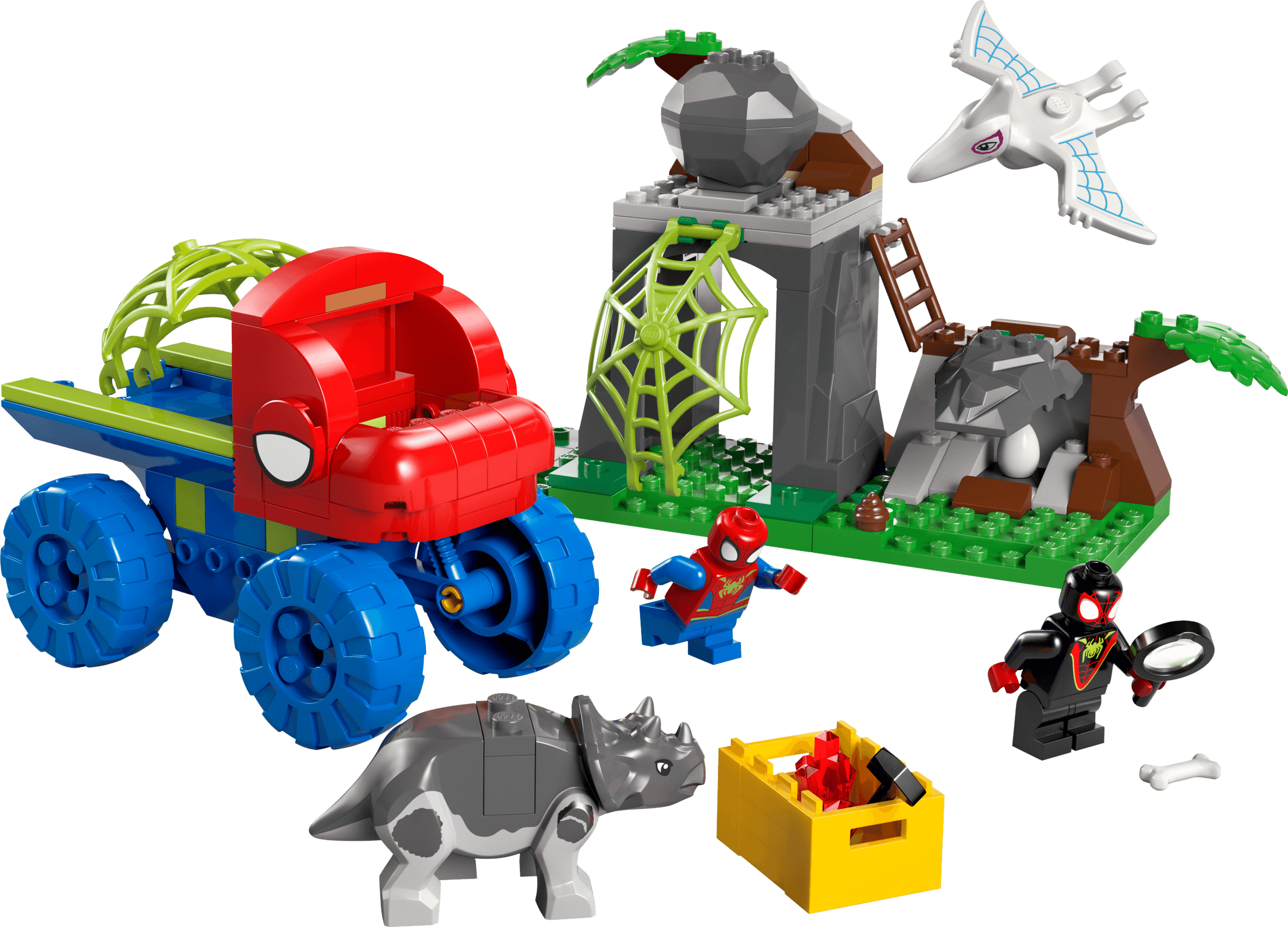 LEGO sættet Team Spidey Dino Crawler Rescue
