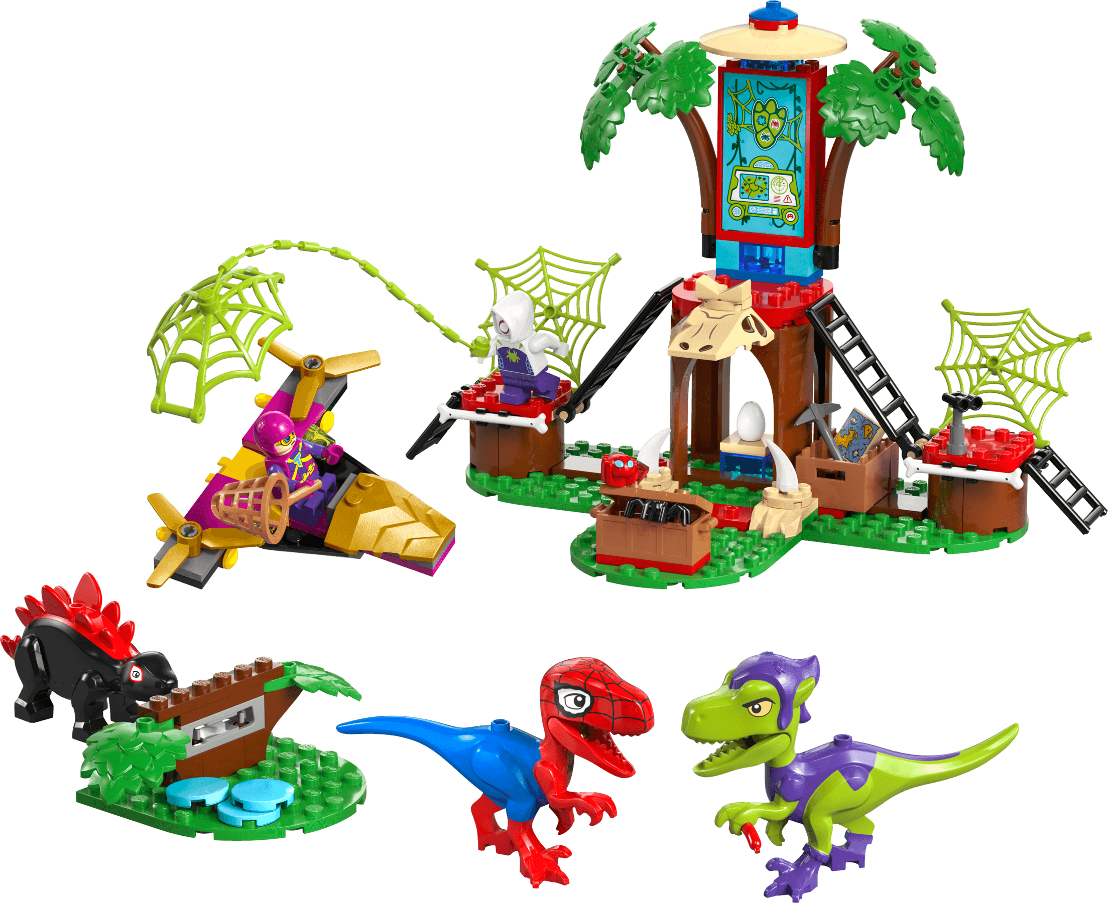 LEGO sættet Spidey and Gobby's Raptor Battle at Tree House HQ