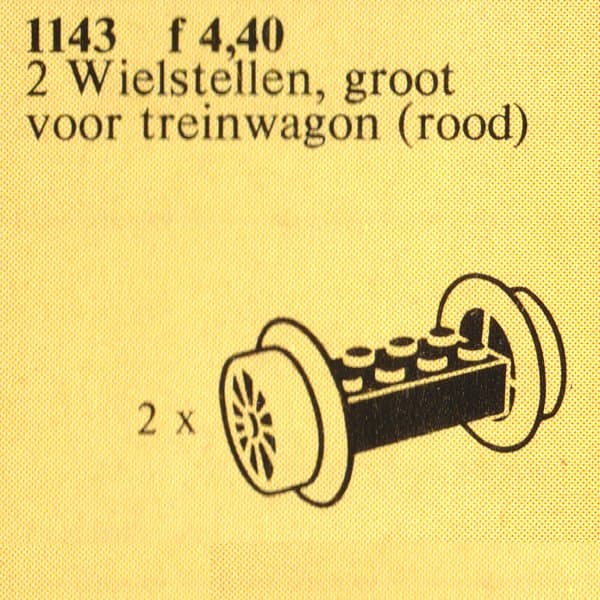 LEGO sættet Wheel Bricks with Large Red Train Wheels