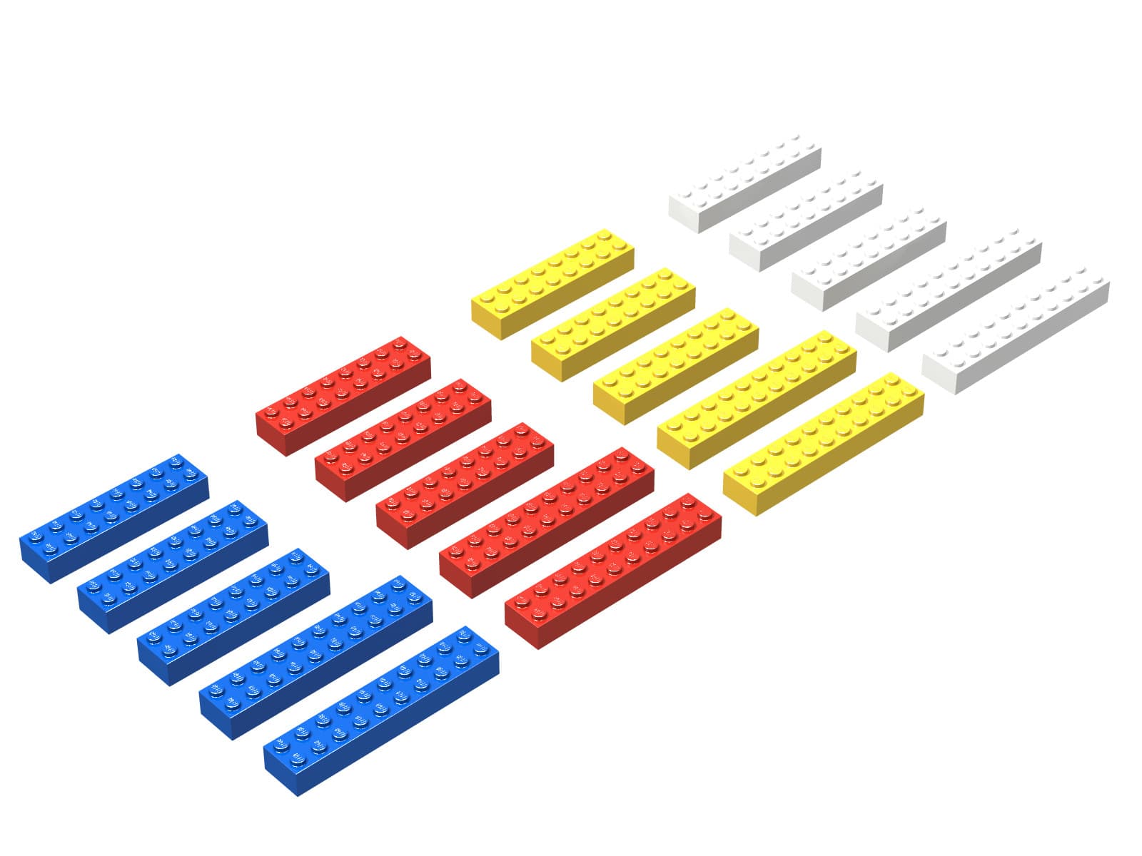 LEGO sættet 2 x 8 & 2 x 10 Bricks