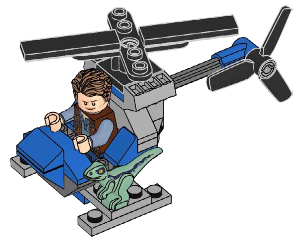LEGO sættet Owen with Helicopter