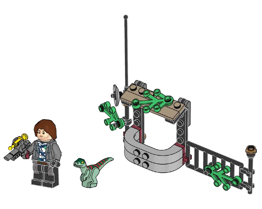 LEGO sættet Rainn Delacourt with Raptor