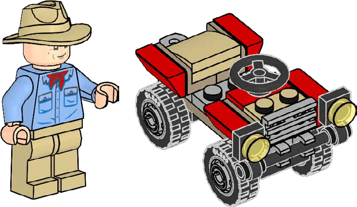 LEGO sættet Alan Grant with Buggy
