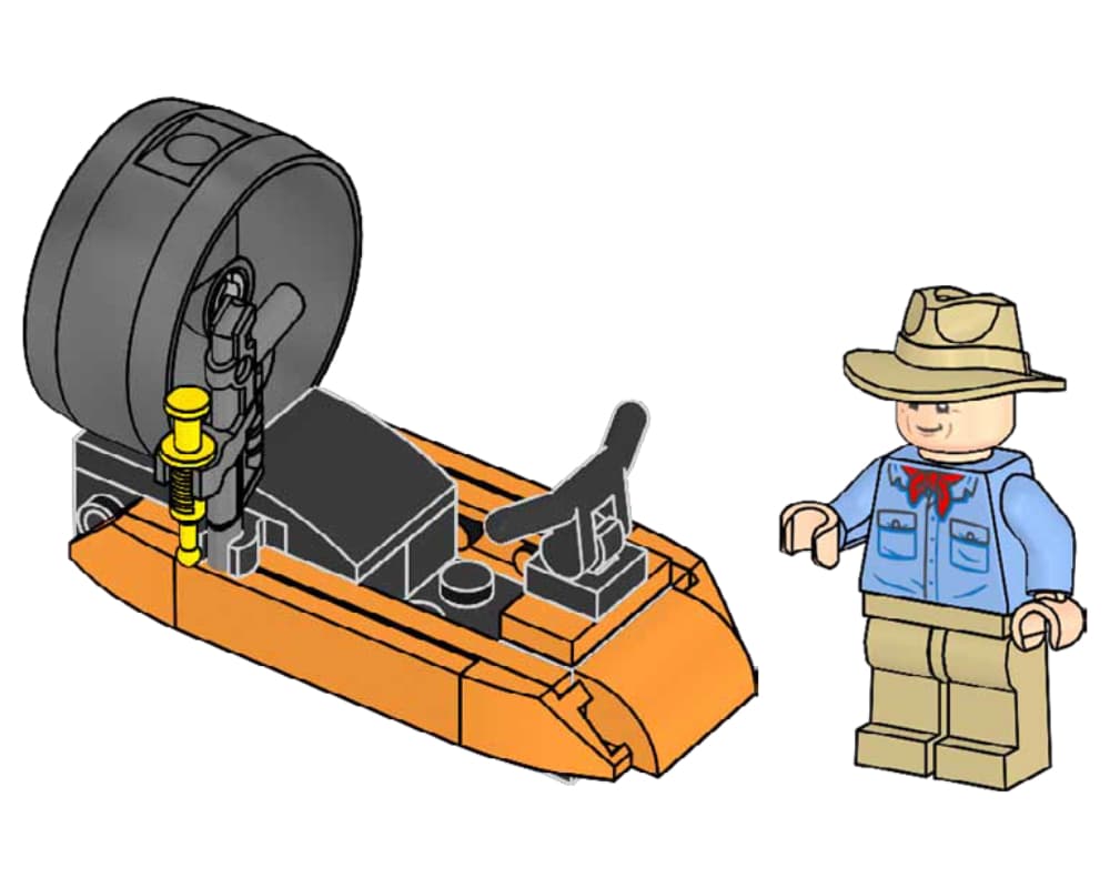 LEGO sættet Alan Grant and Propeller Boat