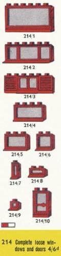 LEGO sættet Ten Windows and Doors, Red