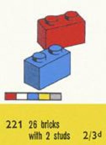 LEGO sættet 1 x 2 Bricks