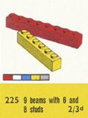 LEGO sættet 1 x 6 and 1 x 8 Bricks