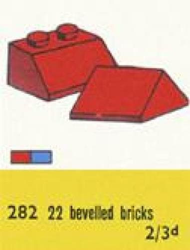 LEGO sættet 2 x 2 Sloping Roof Bricks, Blue
