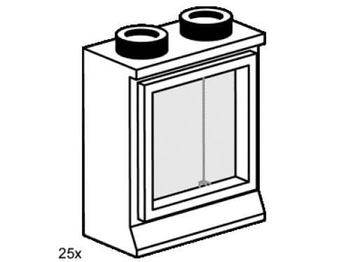 LEGO sættet 2 x 2 Window White
