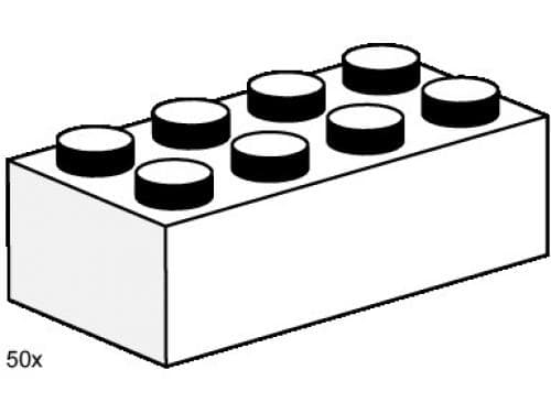 LEGO sættet 2 x 4 White Bricks