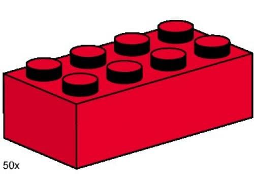 LEGO sættet 2 x 4 Red Bricks