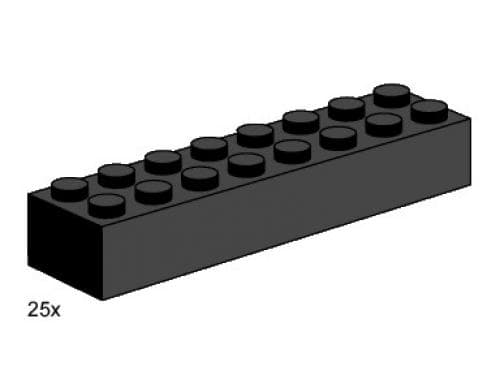 LEGO sættet 2 x 8 Black Bricks