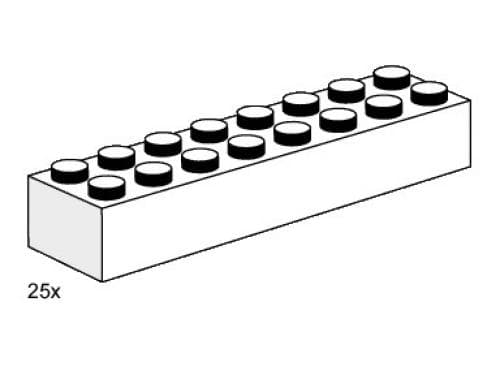 LEGO sættet 2 x 8 White Bricks
