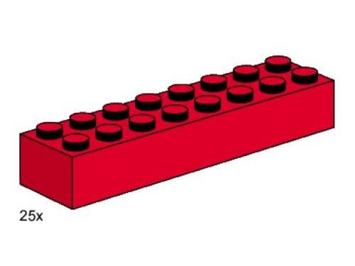 LEGO sættet 2 x 8 Red Bricks