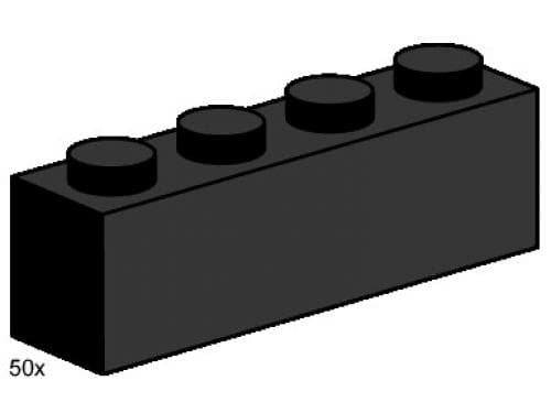 LEGO sættet 1 x 4 Black Bricks