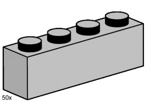 LEGO sættet 1 x 4 Light Gray Bricks