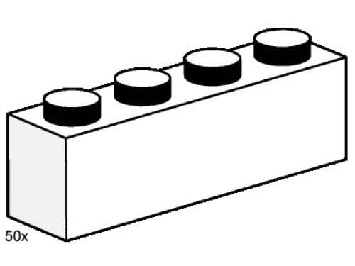 LEGO sættet 1 x 4 White Bricks