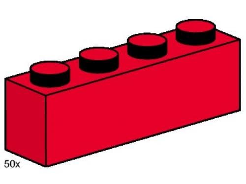 LEGO sættet 1 x 4 Red Bricks