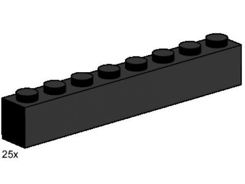 LEGO sættet 1 x 8 Black Bricks