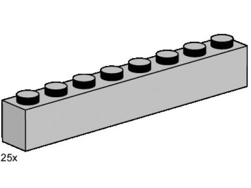 LEGO sættet 1 x 8 Light Grey Bricks