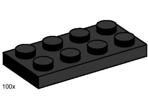 LEGO sættet 2 x 4 Black Plates