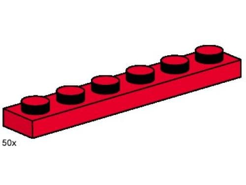 LEGO sættet 1 x 6 Red Plates