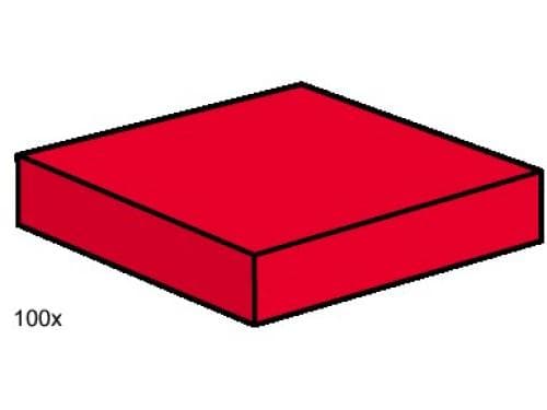 LEGO sættet 2 x 2 Red Smooth Tiles