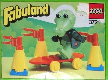 LEGO sættet Clive Crocodile on Skateboard