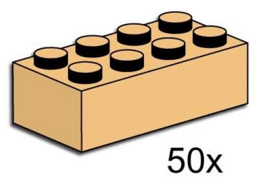 LEGO sættet 2 x 4 Tan Bricks