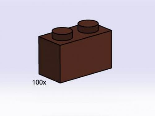 LEGO sættet 1 x 2 Brown Bricks