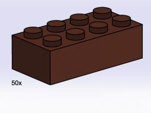 LEGO sættet 2 x 4 Brown Bricks