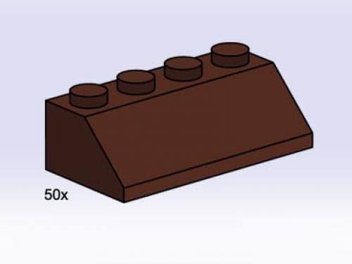 LEGO sættet 2 x 4 Roof Tile Brown