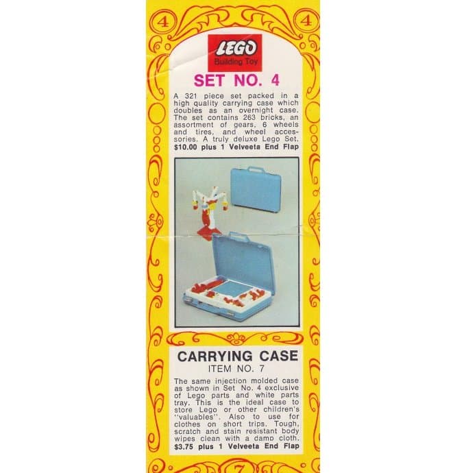 LEGO sættet Velveeta Set No. 4 with Carrying Case