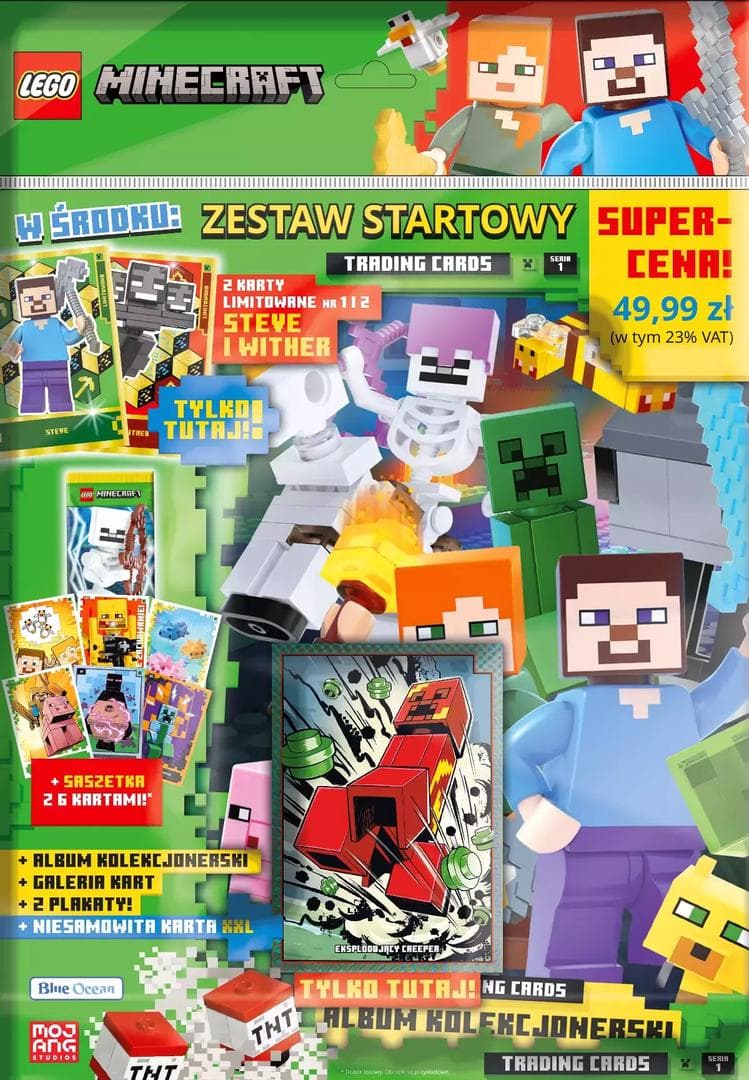 LEGO sættet Minecraft Trading Cards Series 1 - Starterpack (Polish Version)