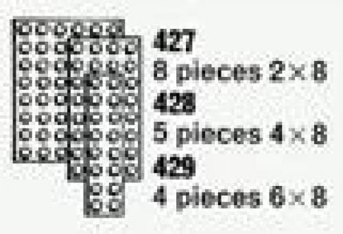 LEGO sættet 4 Plates 6 x 8 (The Building Toy)