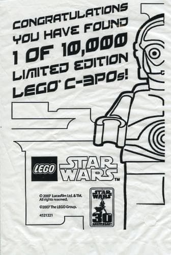 LEGO sættet Gold chrome plated C-3PO