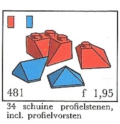 LEGO sættet Slopes Regular, Double, Angle, Valley and Corner, Blue (System)