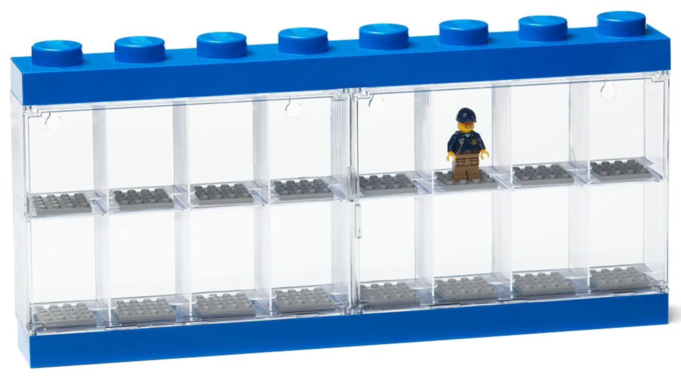 LEGO sættet Minifigure Display Case 16 (Blue)