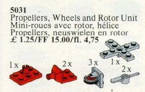LEGO sættet Propellers, Wheels, Rotor Unit