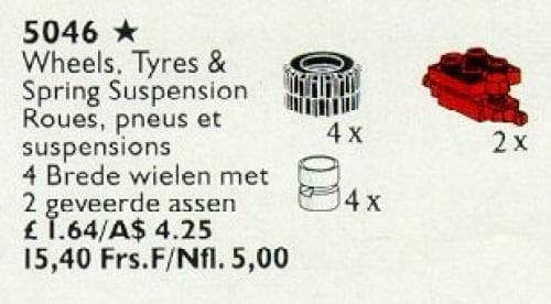 LEGO sættet Hub, Tire and Wheel Suspension