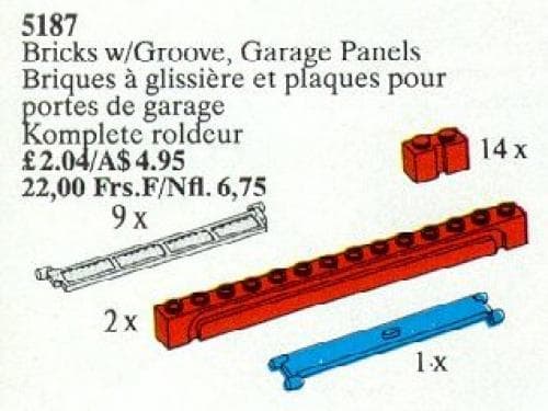 LEGO sættet Bricks with Groove and Garage Panels