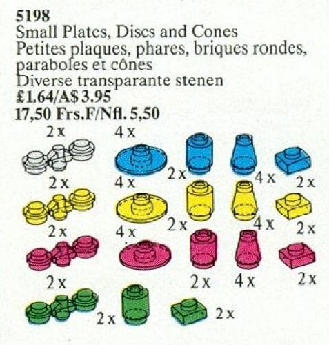 LEGO sættet Small Plates, Disks and Cones