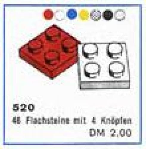 LEGO sættet 2 x 2 Plates (cardboard box version)