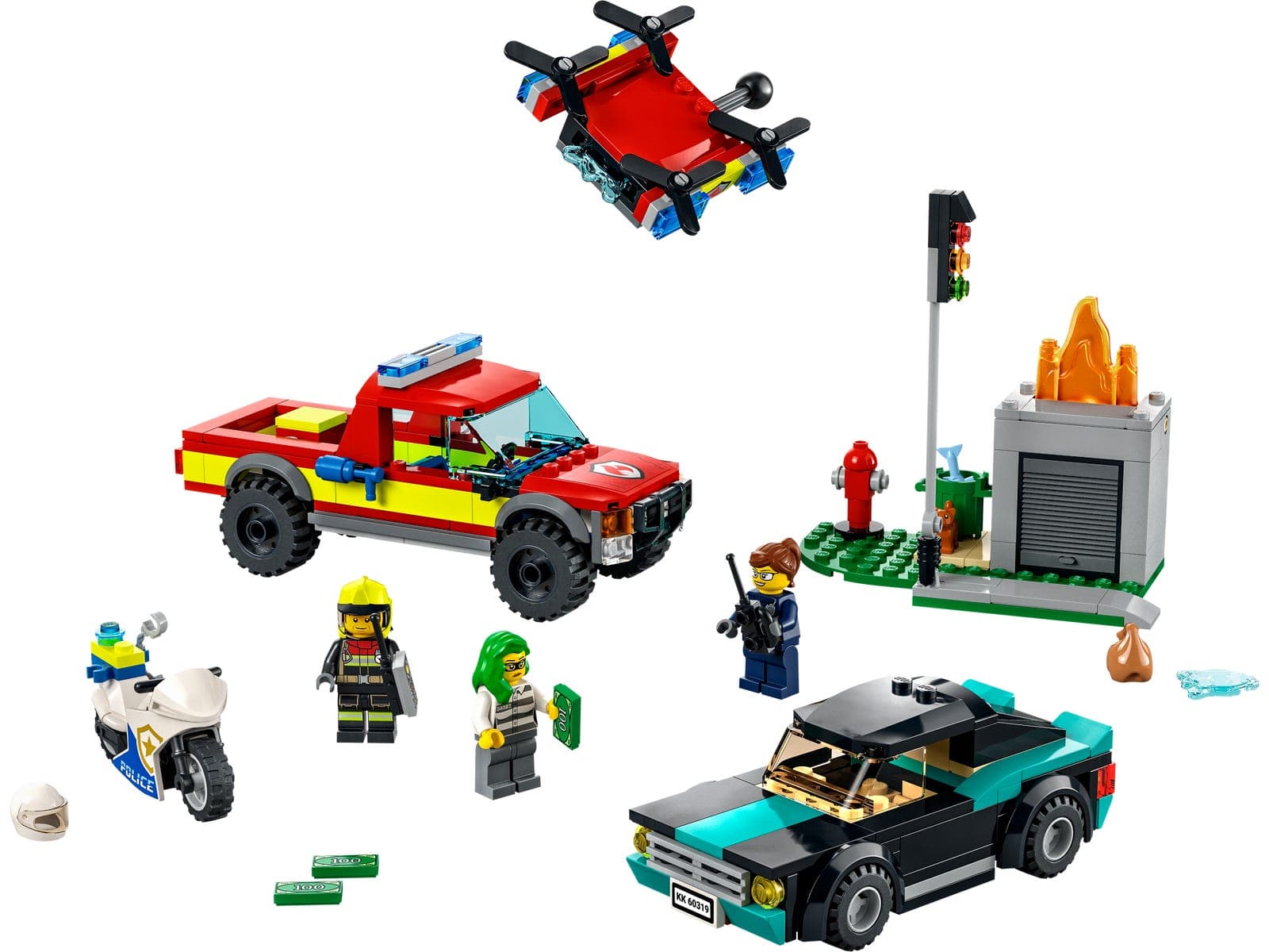 LEGO sættet Fire Rescue & Police Chase