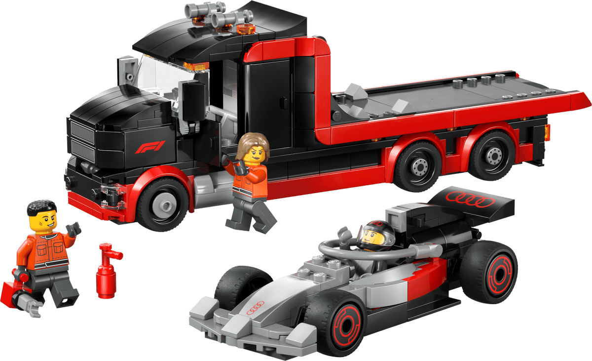 LEGO sættet F1 Display Truck with Audi F1 Race Car