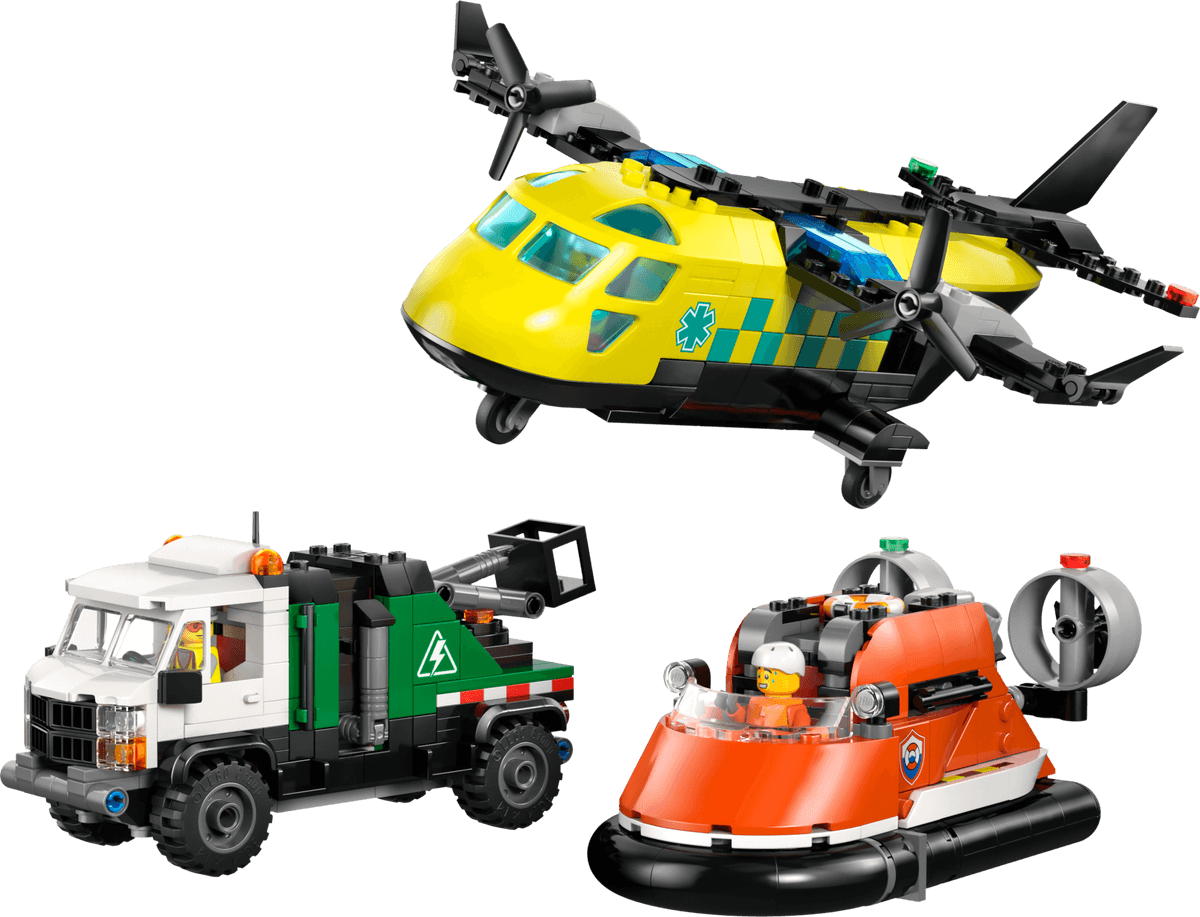 LEGO sættet Airplane, Service Truck & Hovercraft Remix
