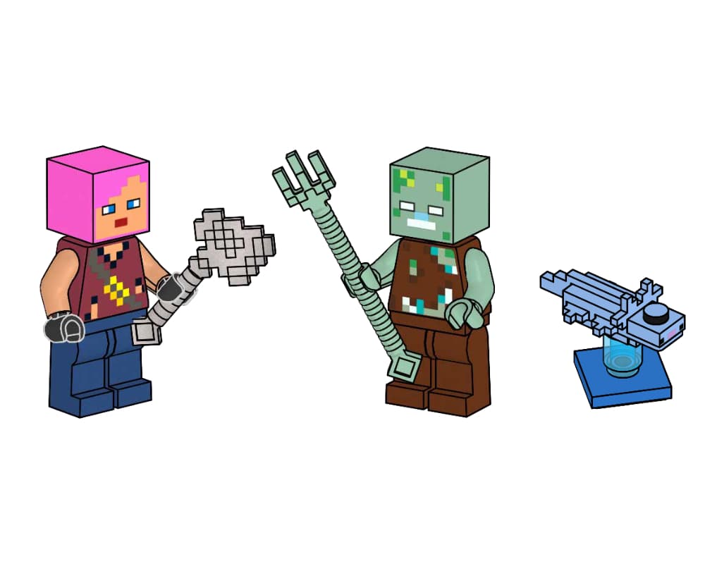 LEGO sættet Adventurer with Drowned and Axolotl
