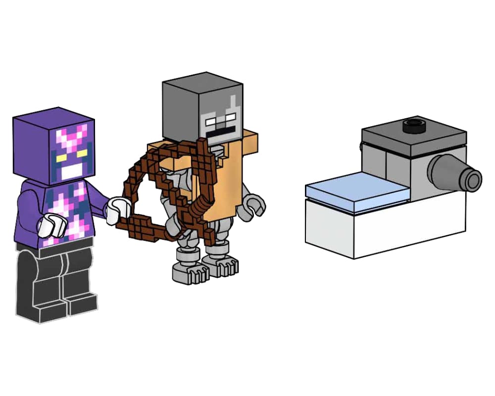 LEGO sættet Crystal Knight, Stray and Gun