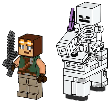 LEGO sættet Hero with Skeleton and Skeleton Horse